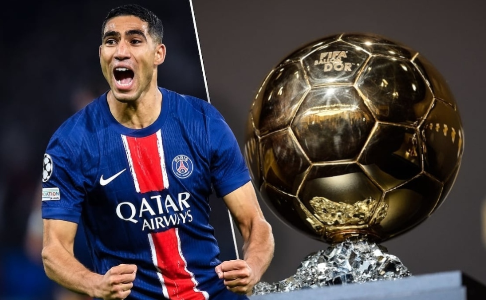 أشرف حكيمي يحتل المركز الـ13 في ترتيب الكرة الذهبية 2026